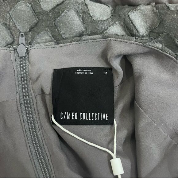 Anthropologie C/MEO Collective NWT Silver Geometric Shorts - Picture 3 of 9